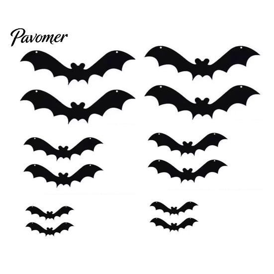 Fledermaus-Dekorationen Halloween 3D Beleuchtete Wanddekoration, Abnehmbare Filz Fledermaus Aufkleber, Verschiedene Mysteriöse Heimdekorationen Größe, LED Leuchtende Clings für