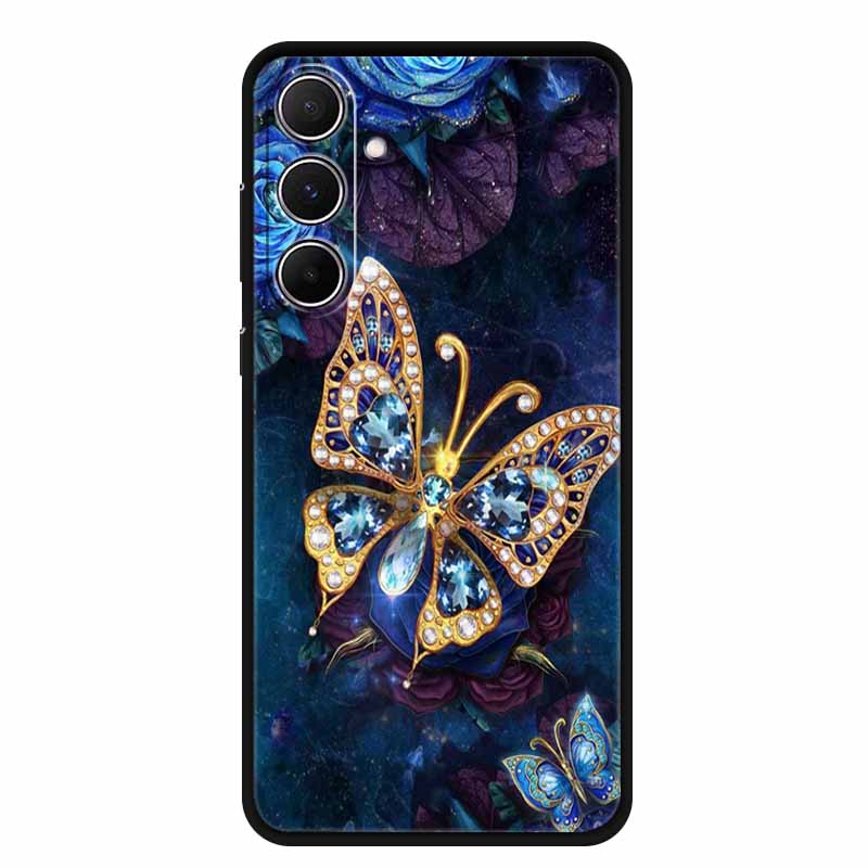 For Samsung Galaxy A55 5G Case Animals Soft Silicone TPU Phone Cases Back Cover For SamsungA55 Wolf Protector Cute Girl Shell