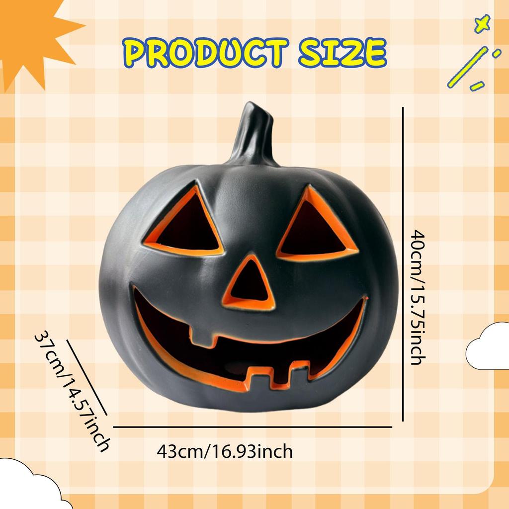 Halloween Pumpkin Light Outdoor 17 In for Office Backyard Party Supplies
