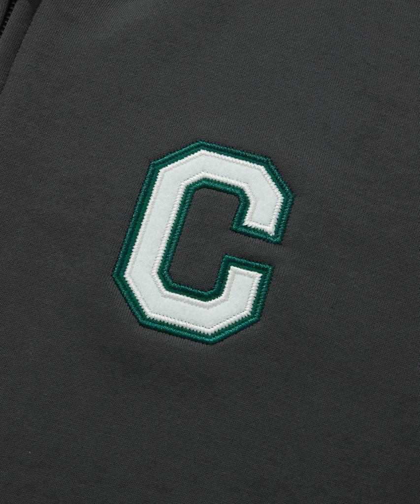 Covernat C Logo Zip-Up Hoodie Charcoal