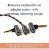 HiBy Cu4 Balanced Earphone Cable Coaxial Type4 Wire Locking Plug Jack O.C.C.Litz 2-in-1 4-Pin 3.5mm+4.4mm