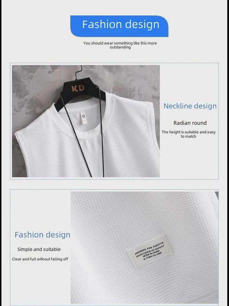 Letni Męski Bezrękawnik i Szorty - Wszechstronny i Modny Styl