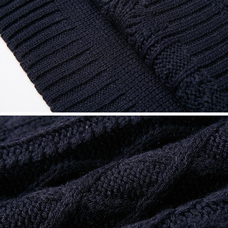 Autunno e Inverno Donna Casual Lavorato a Maglia Manica Lunga Abiti Invernali Maglione Monocolore Lunghezza Ginocchio Larga Grasso Abiti Femminili