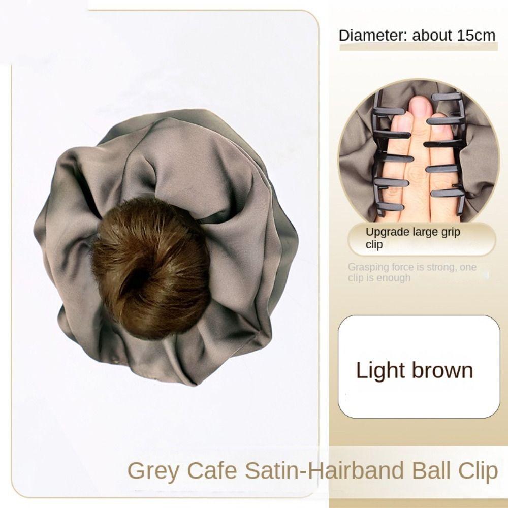 Hair Ties Synthetic Hair Bun Korean Style Scrunchie Chignon Flower Bud Head Ball Head Wig  Daily
