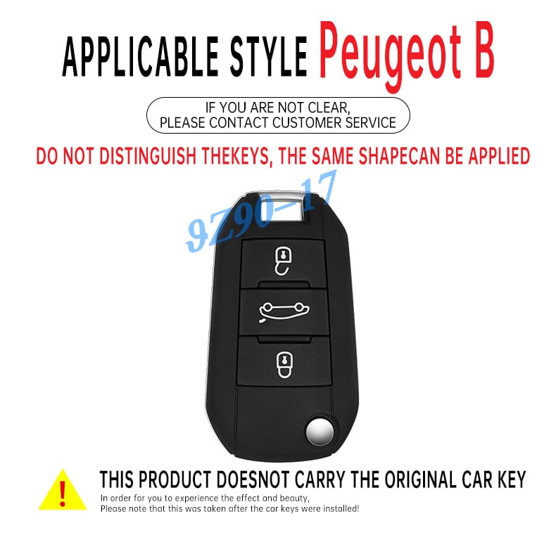 Metal Leather Car Key Fob Case Cover Keychain For Peugeot Citroen 208 301 308 508 2008 3008 5008 C3 C5 Aircross C-Elysee