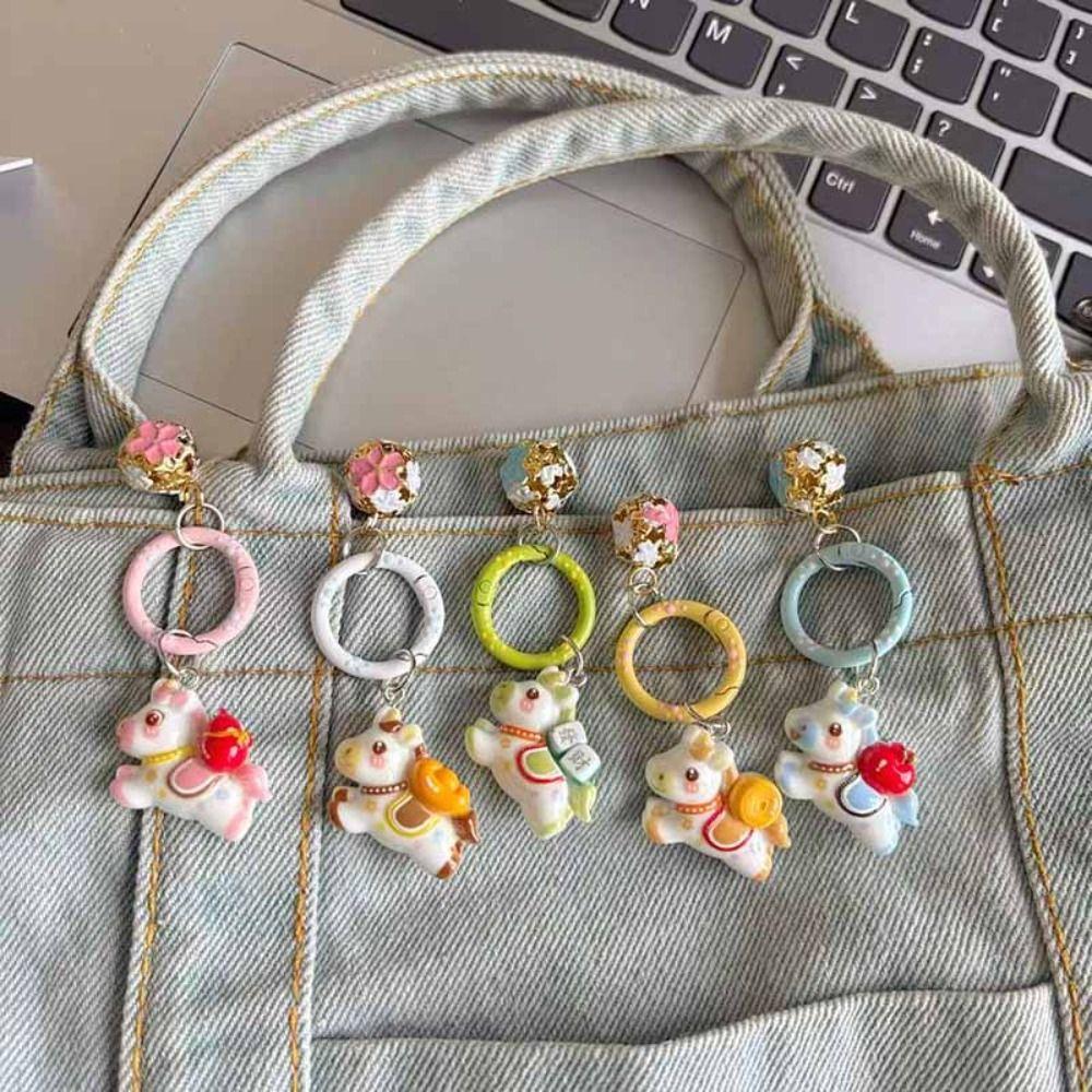 Hanging Horse Pendant Keychain Lucky Mascot Horse Mascot Horse Bag Pendant New Year Decoration Car Key Pendants