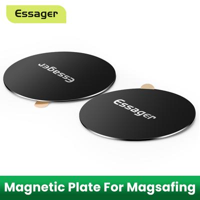 Essager Placa de metal con disco de hierro para cargador inalámbrico magnético, soporte para teléfono de coche, adhesivo magnético para iPhone 12, 11 Pro Max, Xs X