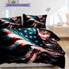 Artistic American Flag Bedding, Duvet Cover, Pillowcase, Home Decoration, Birthday Gift (1 * Duvet Cover+2 * Pillowcase, Coreless)