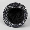 Mid-autumn Winter Hat Ladies Warm Thickened Woolen Basin Hat Plaid Bucket Hat
