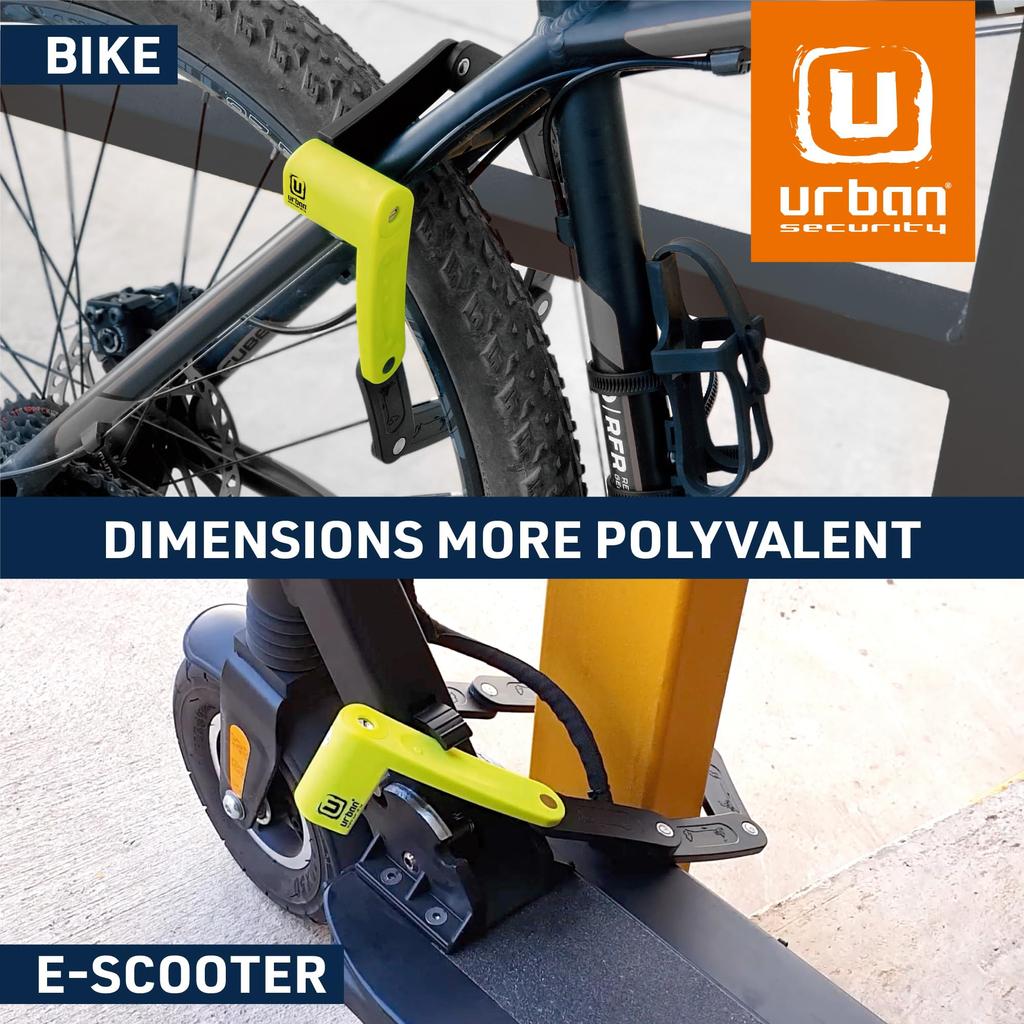 Urban UR469Y Blade Folding Bicycle Lock with Bracket for Easy Steel with Coating Lock, Installation, Anti-Cut Scratch-Resistant