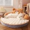 Cat Bed Winter Christmas Cat Warm Pad High Backrest All Seasons Hug Design Washable Cozy Non Slip For Cats Dogs Pets