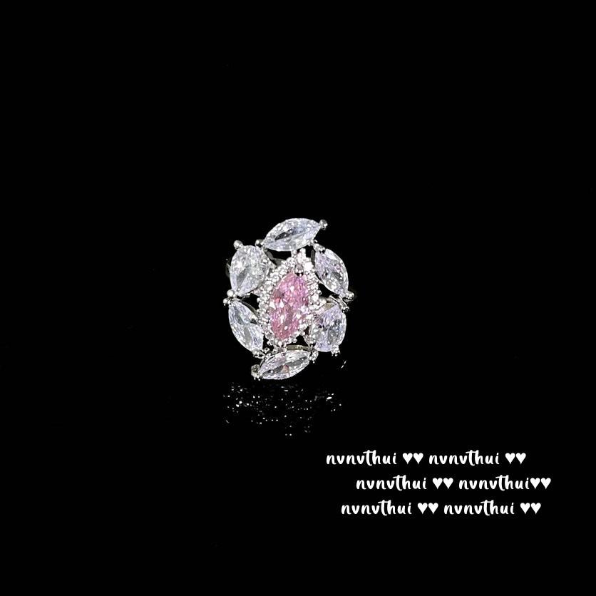 Папалача, Кольцо «Бабочка-Драгоценность», Хризантема «Рыбий хвост», Покрытие 18 каратным золотом, Глубокий синий, Кольцо с цирконом «Чертополох», Комбинация