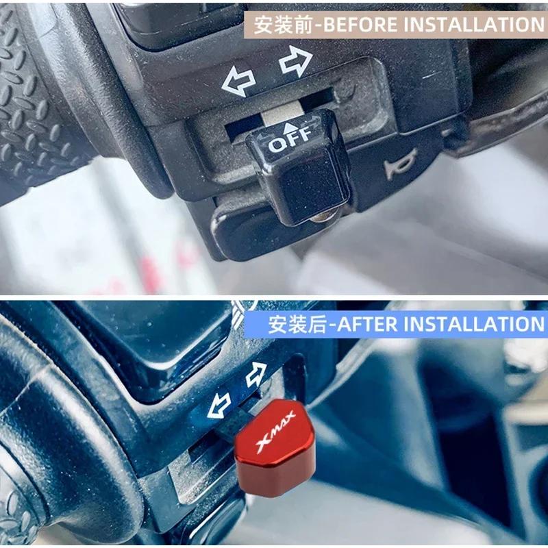 CNC Motorcycle Switch Button Turn Signal Switch Keycap Accessories For Yamaha 2015 - 2025 X-MAX 300 XMAX300 MAX XMAX 250 125 400