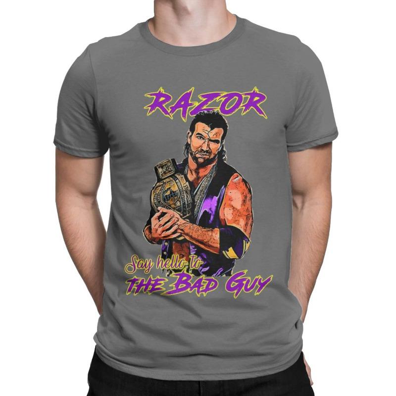 Men's Razor Ramon The Bad Guy T Shirts Wrestling Legend Tops Awesome Short Sleeve O Neck Tees Summer T-Shirts