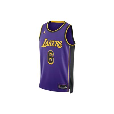 Lakers 22-23 Season LeBron James No. 6 Splicing Round Neck Pullover With Brand Logo Print Breathable Quick-Drying Basketball Vest DO9530-505