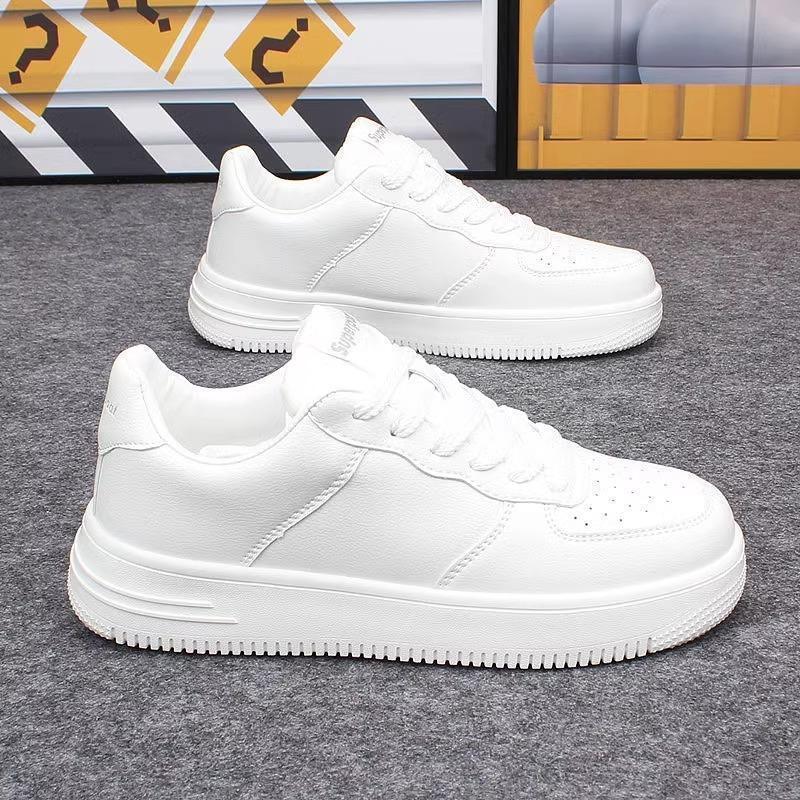 Prodyšné bílé plátěné tenisky pro muže a ženy - S tlustou podrážkou, ležérní, všestranné, jarní styl