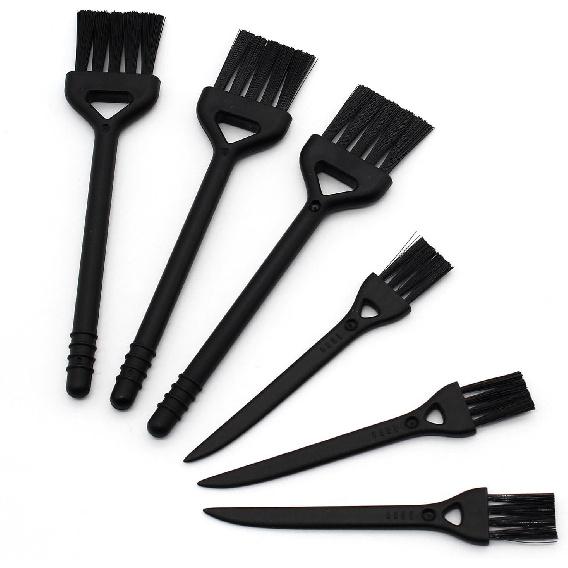 Keyboard Cleaning Brush, 6 Pcs Plastic Handle Nylon Anti Static Brush Kit Fit for Computer Keyboard, Laptop, Phone, Car Interior Detailing Cleaning