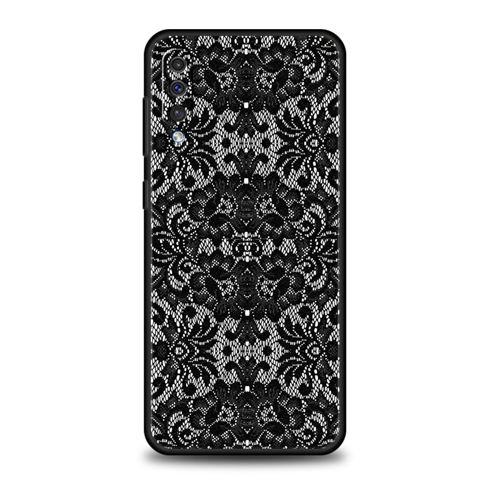 Phone Case for Samsung Galaxy A56 A36 A26 A06 A16 A24 A36 A54 A14 A42 A22 A20 A12 A10 5G Soft TPU Shell Lace Style Cool Girl Bag