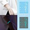 Glow In the Dark Henna Tattoo Sticker Blue Glow Fake Lace Tattoos Luminous Temporary Tattoos  Girls
