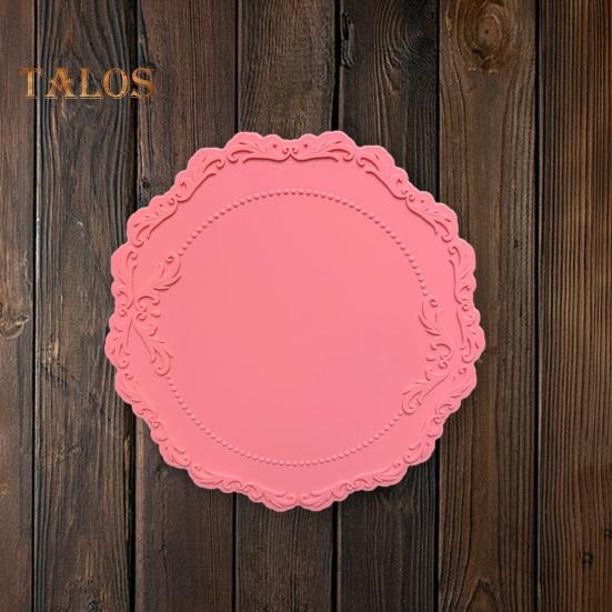 Sottobicchiere vintage con motivo floreale in rilievo, in silicone, multiuso, per la protezione della decorazione della casa