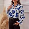 2023 Women's Autumn/Winter Casual Long Sleeve Print Shirt - European & American Fashion
