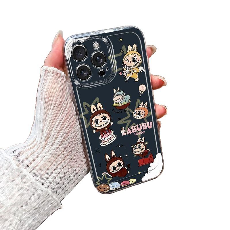 Cute Labubu Transparent Phone Case for iPhone 17/16/14/13/12/11