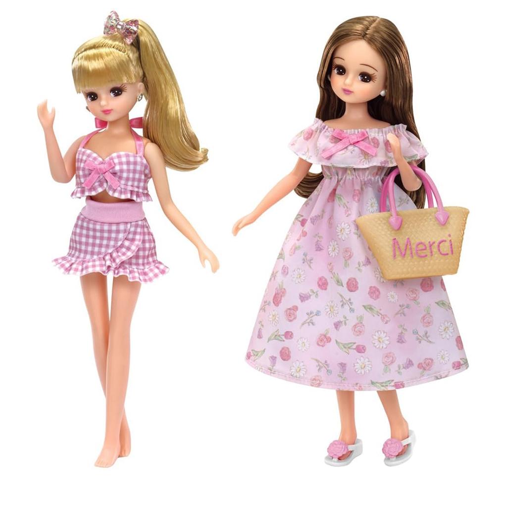 TAKARA TOMY Licca-chan Kleid LW-16 Badeanzug & Strandkleid Set, Verkleidungs-Rollenspielspielzeug, Ab 3 Jahren