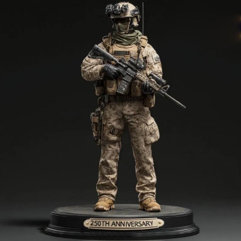 American 250th Anniversary Patriotic Soldier Commemorative Acrylic Desktop Souvenir Decors for Celebration and Gifting