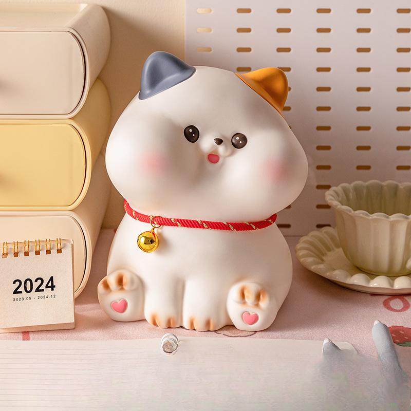 

Latest Dingdang Cat Piggy Bank Kids Large Volume Can Enter or Out Kids Study Decoration Piggy Bank June 1st Gift Durable