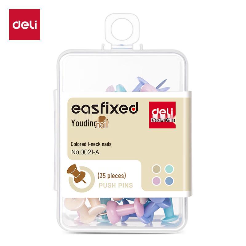 Deli 0021-A Mixed Color Push Pins