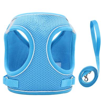 Pet Leash Harness Breathable Reflective Cat Vest Harness with 360 Degree Rotating Traction Hook for Pet Supplies S