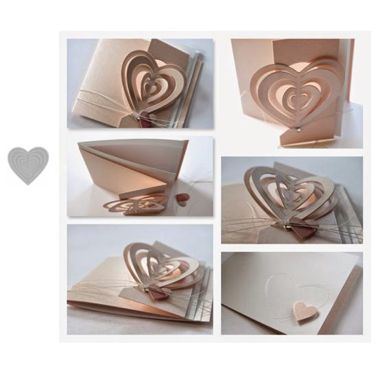 

Вырубные штампы в виде сердечек для вырезания своими руками для альбомов, тиснение, бумажные открытки, трафареты для альбомов серебряный