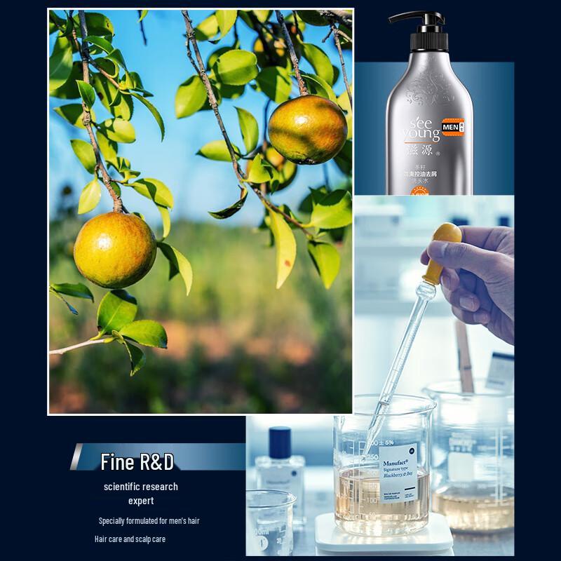 seeyoung Men's Tea Seed Anti-Dandruff Oil Control Shampoo