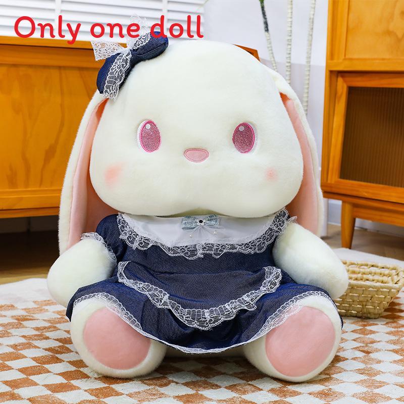 

Plush Cartoon Cowgirl Rabbit Toy With Pp Cotton Filling For Girls And Couples Dress,35cm