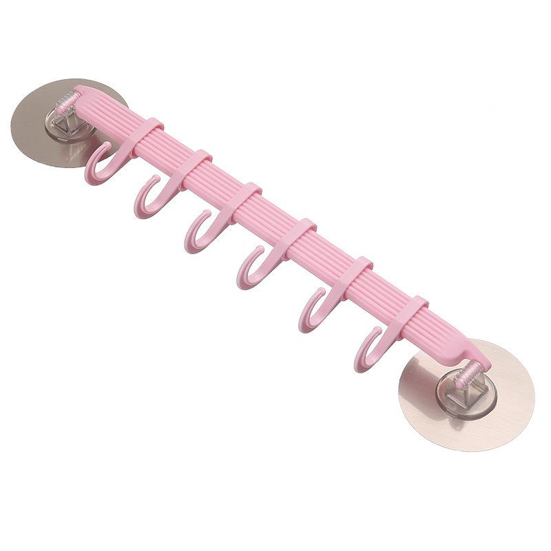 Organizer Haak Plastic Badkamer Zuignap Vacuüm Frame Handdoek Dubbel Verstelbaar Muur Gereedschap Planken Flexibel Kast Houder Hanger