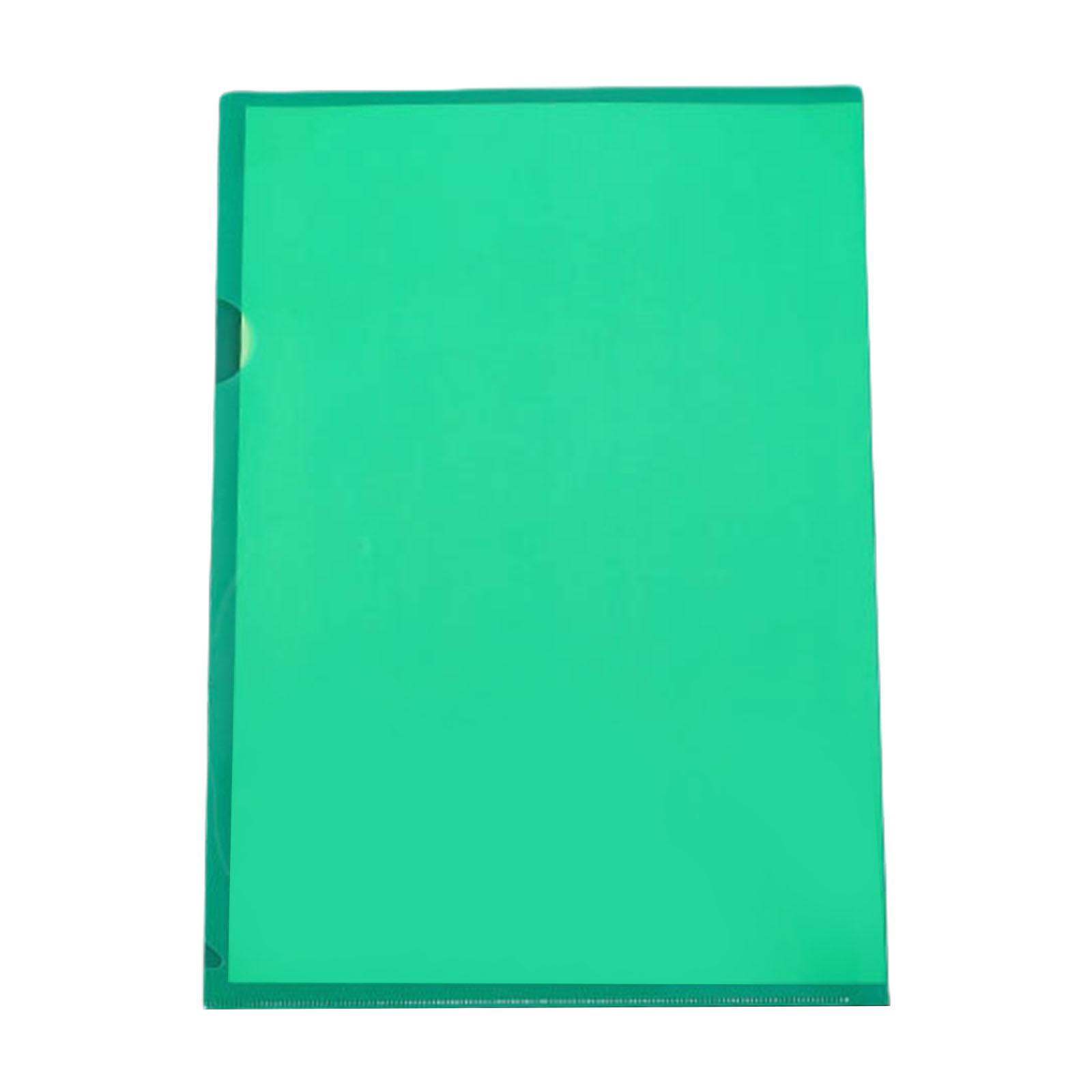 6 цветов пластиковые папки формата А4 с боковым карманом папка L-образной формы презентационная папка школьные офисные принадлежности A зелёный 539₽