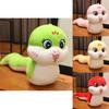 Red Plush Snake Doll 30cm Soft Cartoon Home Decoration Cuddly Toy Perfect For Spring Festivities