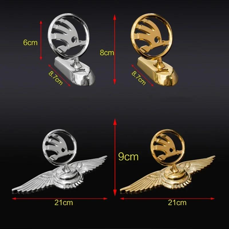 Ycpry6 Autocollant Emblème Capot Avant de Voiture pour Skoda Fabia 1 Octivia RS Superb 2 Rapid Kodiaq A7 Karoq Citigo Yeti Kamiq Vision S Badge 3D