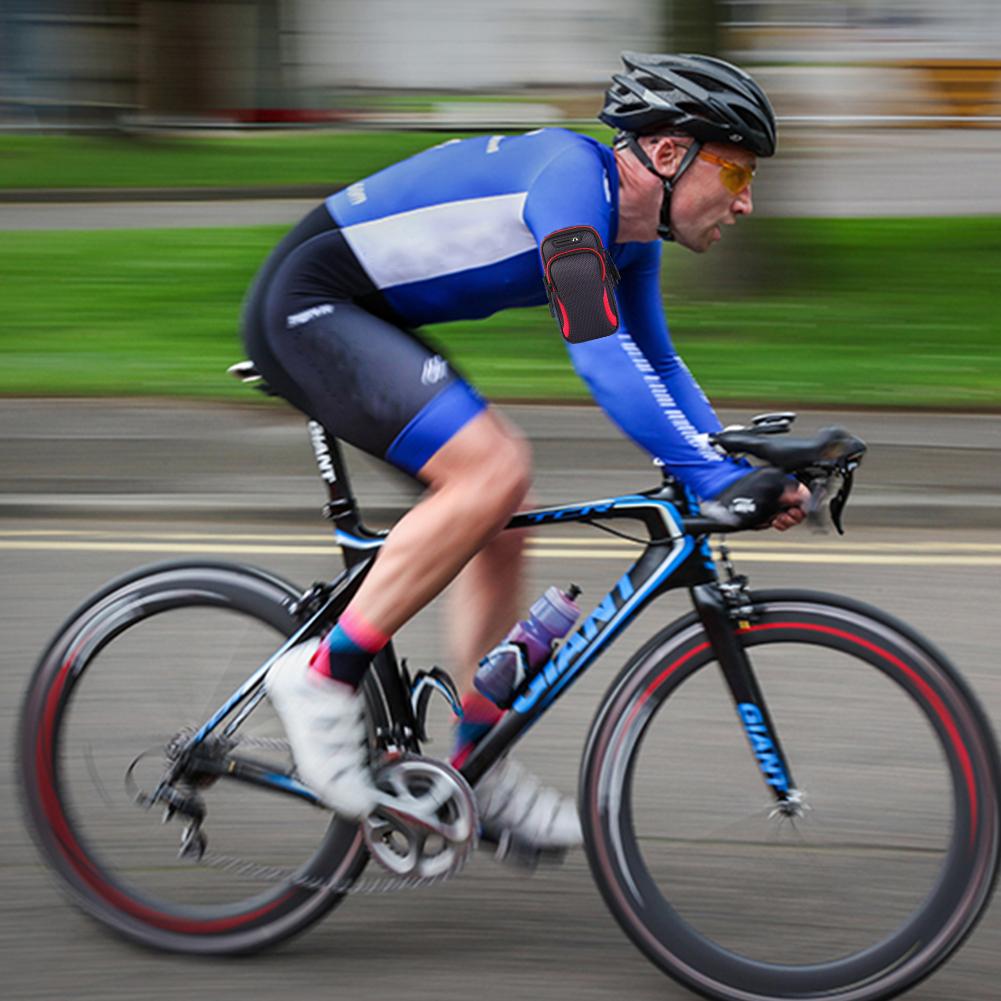 Geanta de brat sport rezistenta la apa Bandera de brat Femei Barbati Husa pentru telefon pentru alergare (roșu)