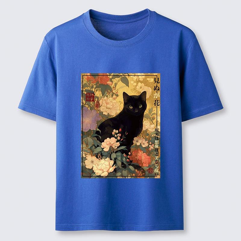 

Oversized Cotton Sports Daily T-shirts Men s Funny Cat Oil-painted Classic Tees Summer Holiday Short Sleeve Heavyweight Top 3XL