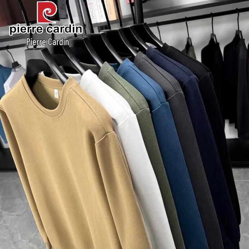 Pierre Cardin Men's Crew Neck Casual Solid Sweatshirt