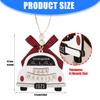 2 Piece Set Wooden Mr And Mrs Wedding Keepsakes Ornament With Red Ribbon For Christmas Tree Decors