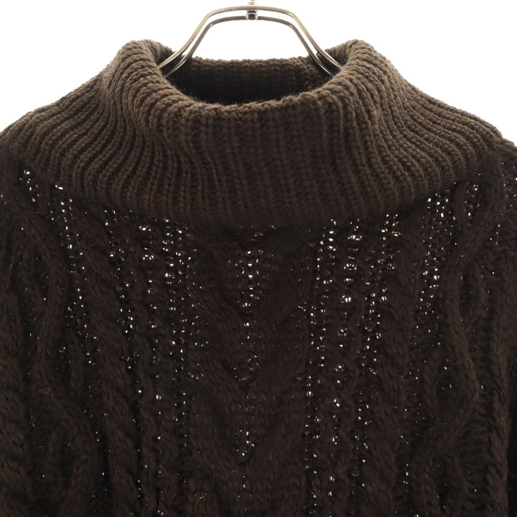 unused BEAMS LIGHTS Long sleeve Cable single rib knitting sweater 38 knit Women Used