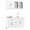 VidaXL Set of 4 "Porto" Kitchen Furniture In Glossy White Engineered Wood 3314873