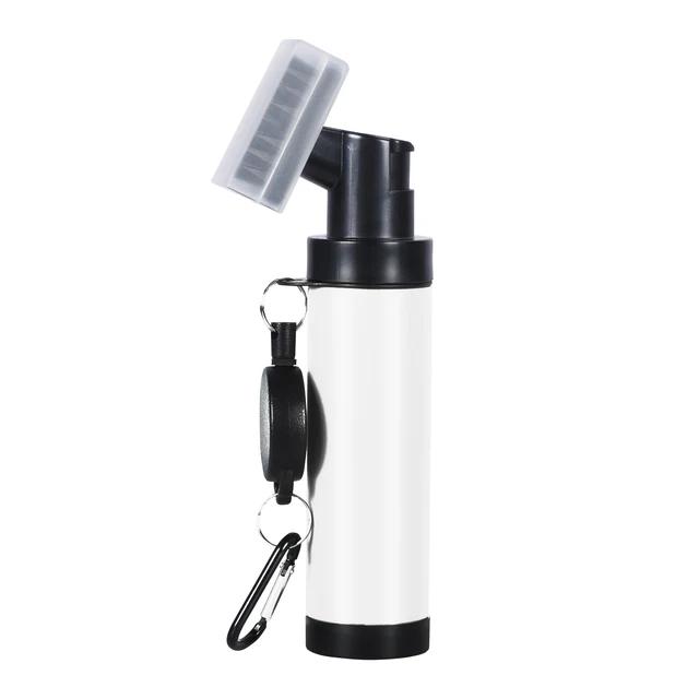 Professional Golf Club Head Cleaning Brush Spray Bottle Groove Tube Golf Brush With Retractable Hook