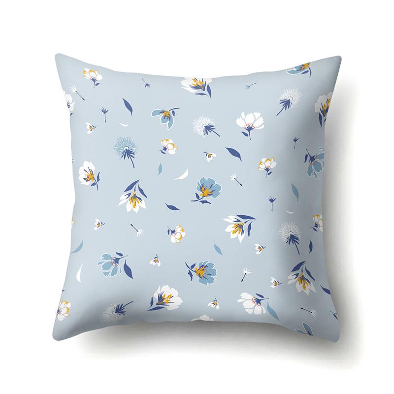 Polyester Kissenbezug Dekorative Blumen Haus Pflanze Druck Kissenbezug Lendenkissen Sofa Kissenbezug
