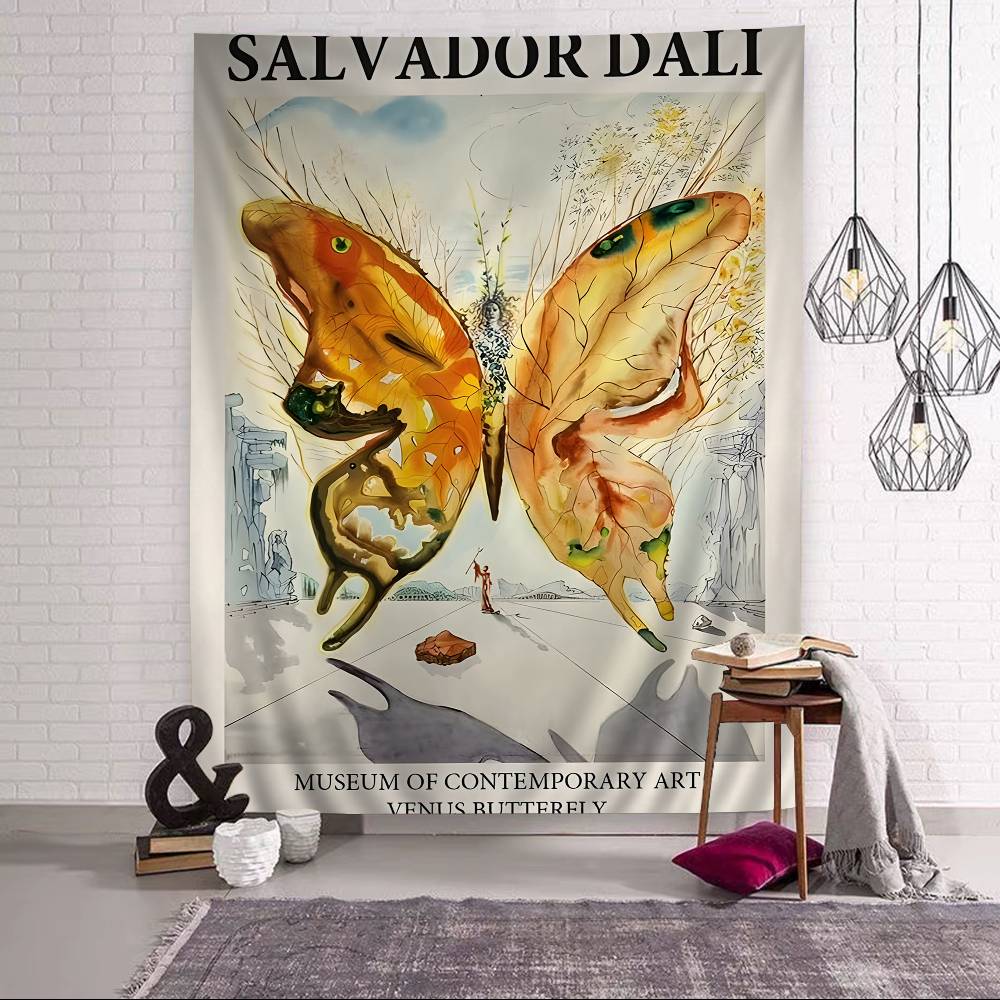 S-Salvador Dali Abstract Art Printed Large Wall Tapestry Cheap Hippie Wall Hanging Bohemian Wall Tapestries Mandala INS
