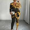 Plus Size Floral Print 3 Piece Outfit, Long Sleeve Open Front Cardigan Cami Top Leggings Set for Women