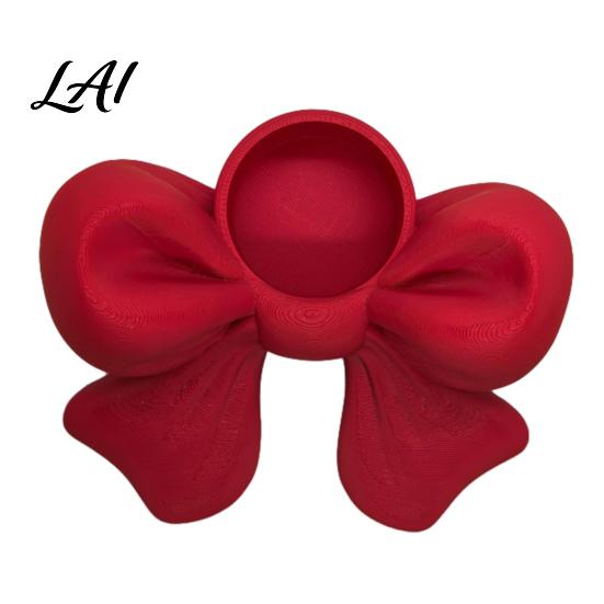 Modern PLA Bow Ornament 3D Printed Candle Holder Decorative Candlestick Stand for Scented Candles Delicate Gift Holiday & LED Tealights Elegant