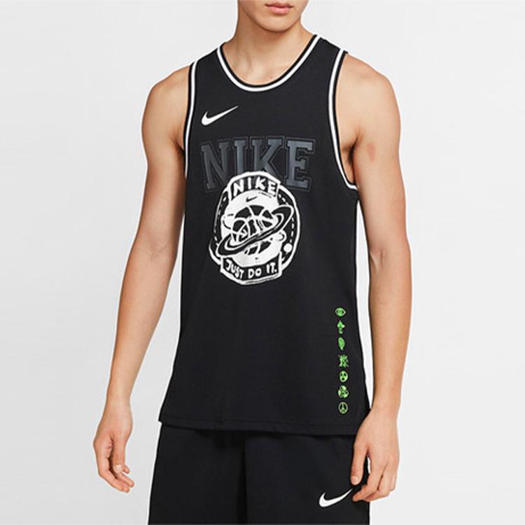 Nike Dri-Fit JDI Comfortable Sweat-Wicking Loose Basketball Tank Top Men Tops Black CW7384-010